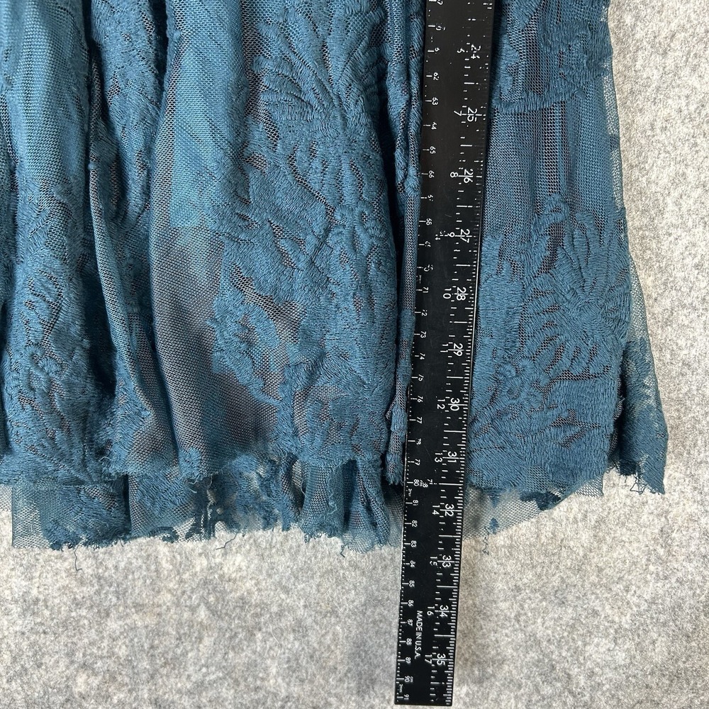 Free People Reign Over Me Lace Dress Teal sz 6 ASO Elena Gilbert Vampire Diaries - Picture 8 of 11